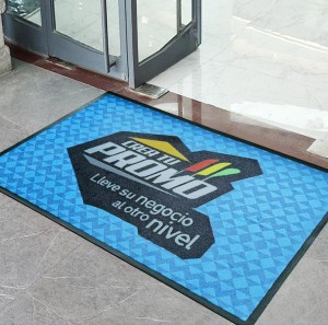 Customized Commerical Logo Rug Carpet with Rubber Backing for Entrance