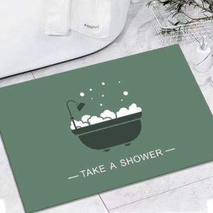 Oem Customized Non-slip and High Absorbent Rubber Bathroom Rubber Mat Floor Mat for Wet Area