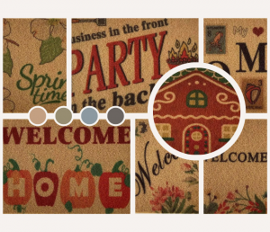 Artificial Coir Doormat with Non-Slip Backing for Indoor and Outdoor