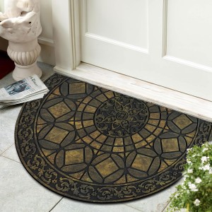 Multi-color Heavy Duty Non-slip Half Round Recycled Rubber Outdoor Door Mat
