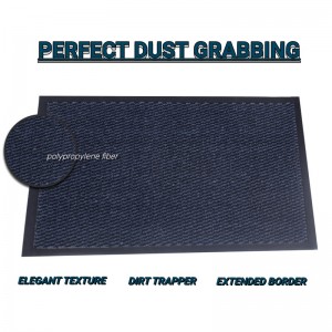 Utility Polypropylene Cut Pile Twill Stripes Dirt Trapper with PVC Vinyl Backing Door Mat