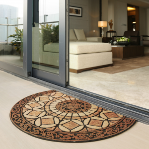 Multi-color Heavy Duty Non-slip Half Round Recycled Rubber Outdoor Door Mat