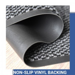 Utility Polypropylene Cut Pile Twill Stripes Dirt Trapper with PVC Vinyl Backing Door Mat