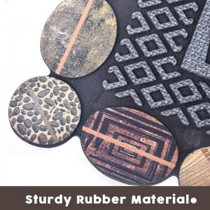 Irregular Shape Flock Rubber Doormat