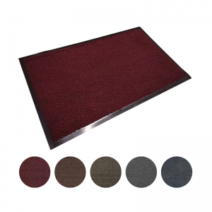 Utility Polypropylene Cut Pile Twill Stripes Dirt Trapper with PVC Vinyl Backing Door Mat