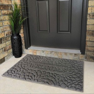 Texture Rectangular Recycled Rubber Outdoor Door Mat