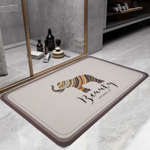 Printed Decor Water Absorbent and Non-slip Bath Mats Kitchen Mats
