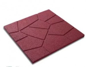 16 x 16 inch Rubberific Dual Sided Rubber Paver Brick Tile  for Gardon pation warehouse