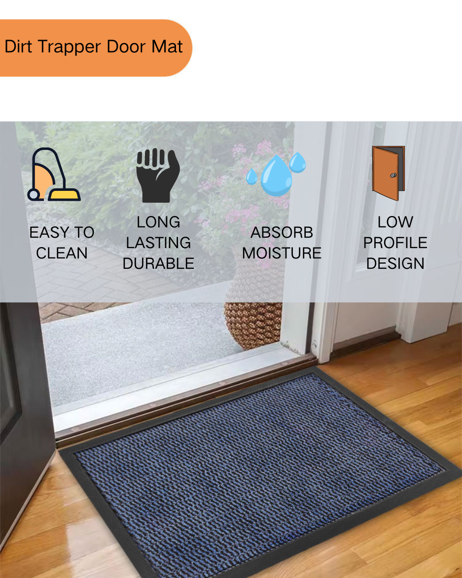 blue dirt trapper doormat